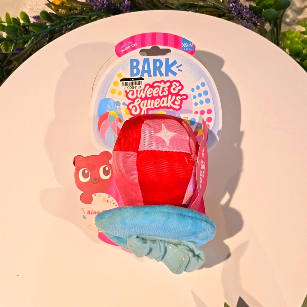 βοΈ Sweets & Squeaks Candy Dog Toy Ring Pup Pop XS-M